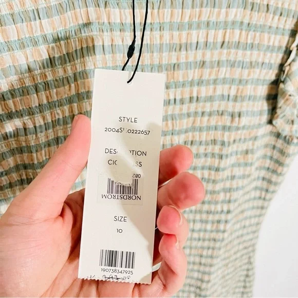 NWT Veronica Beard Cici Smocked Gingham Dress